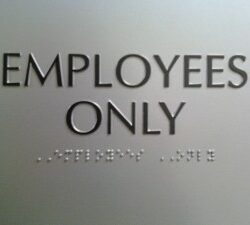 Employee's Only ADA Sign