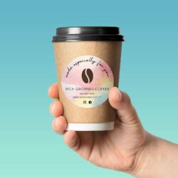 Custom Coffee Cup Stickers