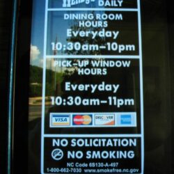 Restaurant Door Graphics