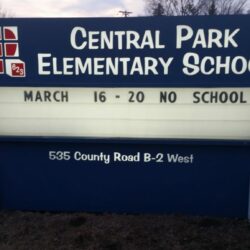 Florescent School Sign