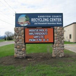 Digital Recycling Center Sign